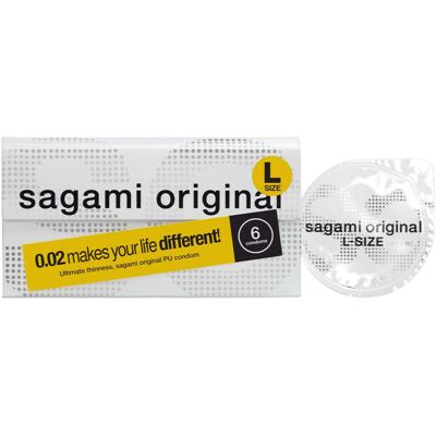 Sagami Original 0.02 Große Kondome - 6er Pack Sagami Original 0.02 Große Kondome - 6er Pack