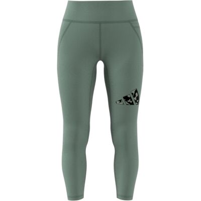 Leggings 7/8 Blumenlogo Frau adidas Optime Stash Pocket Grün M Leggings 7/8 Blumenlogo Frau adidas Optime Stash Pocket Grün M