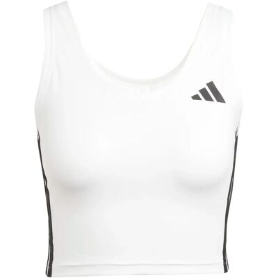 ADIDAS Damen Top Train Essentials 3-Streifen Crop - weiblich - WEISS/SCHWARZ - M ADIDAS Damen Top Train Essentials 3-Streifen Crop - weiblich - WEISS/SCHWARZ - M