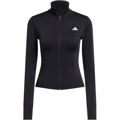 Damenjacke mit Reißverschluss adidas Workout Essentials Noir S Damenjacke mit Reißverschluss adidas Workout Essentials Noir S