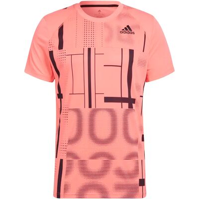 Adidas HB9086 Pink Kurzes Ärmel Tennis T-Shirt - T-Shirt Adidas HB9086 Pink Kurzes Ärmel Tennis T-Shirt - T-Shirt