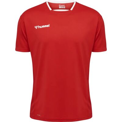 Hummel Rotes Fußballtrikot - Authentisches Poly Kurzarm Hummel Rotes Fußballtrikot - Authentisches Poly Kurzarm