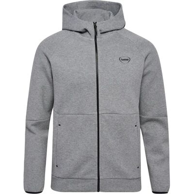 Sweatshirt mit Reißverschluss und Kapuze Hummel Tech Fleece Regular Gris S Sweatshirt mit Reißverschluss und Kapuze Hummel Tech Fleece Regular Gris S