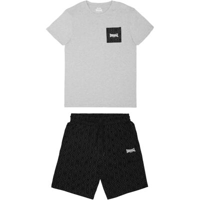 T-Shirt und Shorts Set Lonsdale Buston Gris S T-Shirt und Shorts Set Lonsdale Buston Gris S