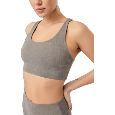 Druck-BH mit Cross-Rücken für Damen Mandala Gris L Druck-BH mit Cross-Rücken für Damen Mandala Gris L