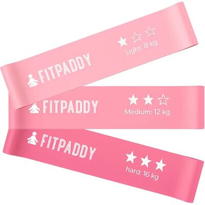 FITPADDY - EBND02PK - Rosa - 3er-Pack - Resistance Band Set FITPADDY - EBND02PK - Rosa - 3er-Pack - Resistance Band Set