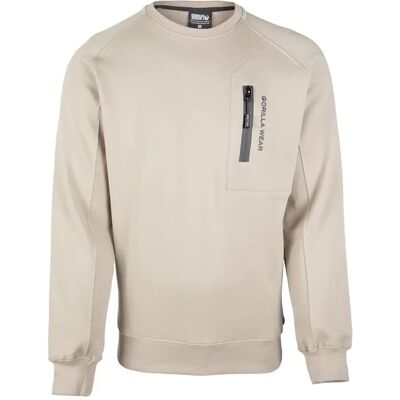 Pullover Gorilla Wear Newark Beige 4XL Pullover Gorilla Wear Newark Beige 4XL
