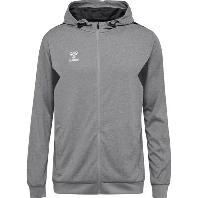Sweatjacke mit Kapuze und Reißverschluss aus Polyester Hummel Authentic Gris L Sweatjacke mit Kapuze und Reißverschluss aus Polyester Hummel Authentic Gris L