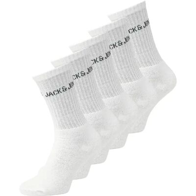 Socken Jack & Jones Regen Vertical Logo (x5) Blanc TU Socken Jack & Jones Regen Vertical Logo (x5) Blanc TU