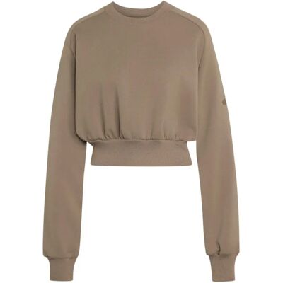 Sweatshirt Damen adidas Soft Lux Beige L Tall Sweatshirt Damen adidas Soft Lux Beige L Tall