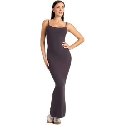 Eng anliegendes Maxikleid Damen Gym Glamour Flexi Marron L Eng anliegendes Maxikleid Damen Gym Glamour Flexi Marron L