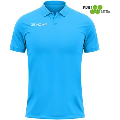 Polo Piqué Baumwolle Kind Givova Summer Bleu 10/12 ans Polo Piqué Baumwolle Kind Givova Summer Bleu 10/12 ans
