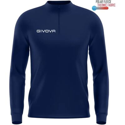 Sweatshirt 1/2 Reißverschluss Kind Givova 500 Bleu XS Sweatshirt 1/2 Reißverschluss Kind Givova 500 Bleu XS