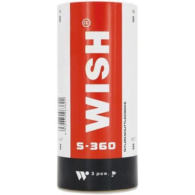 Badminton-Federball WISH S-360 (x3) Weiß TU Badminton-Federball WISH S-360 (x3) Weiß TU