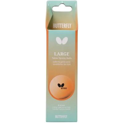 Tischtennisball Butterfly Large (x3) Orange 44 mm Tischtennisball Butterfly Large (x3) Orange 44 mm