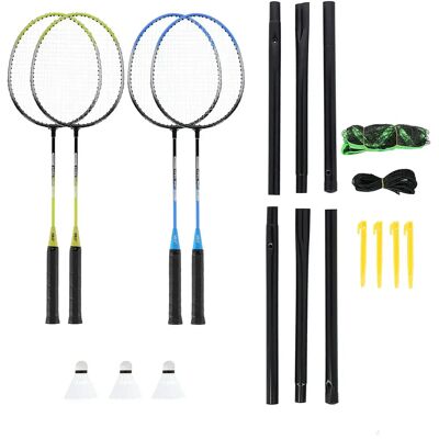 Badmintonset 4 Schläger + 3 Bälle + Netz + Tasche NILS NRZ014 Jaune 195x22 cm Badmintonset 4 Schläger + 3 Bälle + Netz + Tasche NILS NRZ014 Jaune 195x22 cm