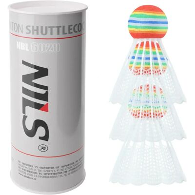 Badminton-Federbälle aus Nylon NILS Extreme NBL6020 (x3) Multicolore TU Badminton-Federbälle aus Nylon NILS Extreme NBL6020 (x3) Multicolore TU