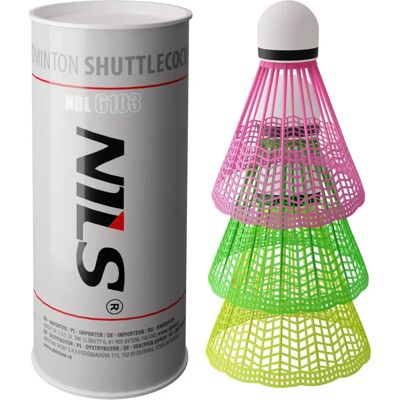 Badminton-Federbälle aus Nylon NILS Extreme NBL6103 (x3) Multicolore TU Badminton-Federbälle aus Nylon NILS Extreme NBL6103 (x3) Multicolore TU