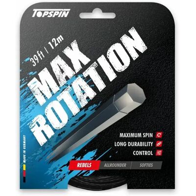 Tennissaiten TopSpin Max Rotation 12 m Noir 12 m/1,31 mm Tennissaiten TopSpin Max Rotation 12 m Noir 12 m/1,31 mm