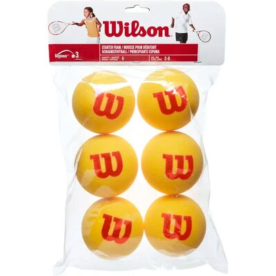 Tennisbälle aus Schaumstoff Wilson Starter Tour (x6) Jaune TU Tennisbälle aus Schaumstoff Wilson Starter Tour (x6) Jaune TU
