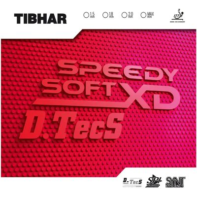 Belag Tischtennisschläger Tibhar Speedy Soft D.TecS XD R Rouge 1,8 mm Belag Tischtennisschläger Tibhar Speedy Soft D.TecS XD R Rouge 1,8 mm
