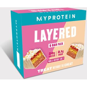 MyProtein Layered Protein Bar - 6 x 60g - Vanilla Birthday Cake