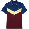 Herren Tennispoloshirt Lacoste Tennis x Daniil Medvedev Seamless Effect Polo Shirt - bordeaux/lime/navy blue