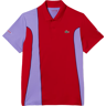 Herren Tennispoloshirt Lacoste SPORT Novak Djokovic Regular Fit Colorblock Polo - red/purple