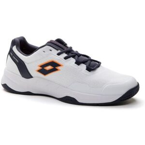 Herren-Tennisschuhe Lotto Mirage 600 II ALR - all white/navy blue/nectarine