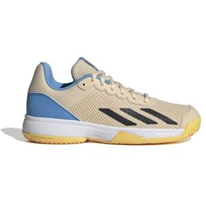 Jugend-Tennisschuhe Adidas Courtflash K - beige/blue/yellow