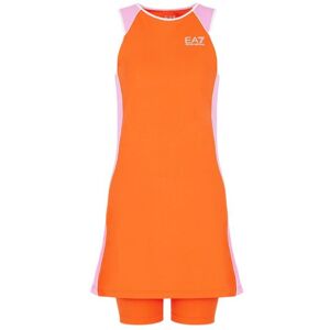 Damen Tenniskleid EA7 Woman Jersey Dress - cherry tomato