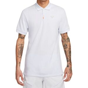 Herren Tennispoloshirt Nike Rafa Slim Polo - football grey/cobalt bliss/bright cactus