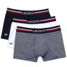 Herren Boxershorts Lacoste Iconic Boxer Briefs With Multicolor Waistband 3P - navy blue/white