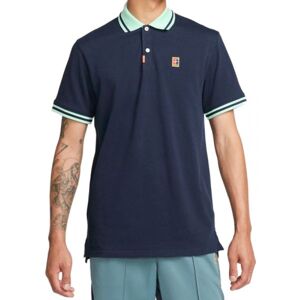 Herren Tennispoloshirt Nike Polo Dri-Fit Heritage Slim2 - obsidian/mint foam