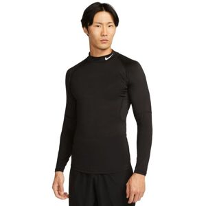 Kompressionskleidung Nike Pro Dri-FIT Fitness Mock-Neck Long-Sleeve - black/white