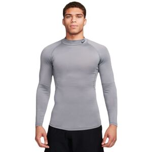 Kompressionskleidung Nike Pro Dri-FIT Fitness Mock-Neck Long-Sleeve - smoke grey/black