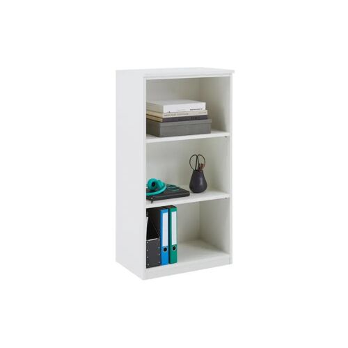 boho office Regal weiß 60 x 116,3 x 40,3 cm – 3, Ordner Ordnerregal, Büro-Regal für Ordner, Aktenregal, Bücherregal 2 Einlegeböden