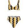 O''Neill ONeill Beach Vintage Haley Bikini Set Gestreift / Gelb / Schwarz, Damen Bikini-Sets, Größe 42 - Farbe Black Bigwaves