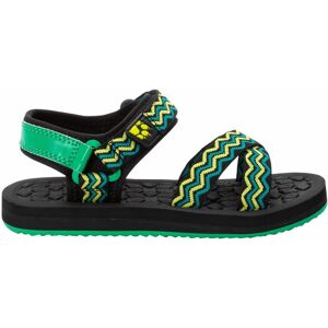 Jack Wolfskin Kids Zulu Grün / Schwarz, Kinder Sandalen, Größe EU 26 - Farbe Black - Green