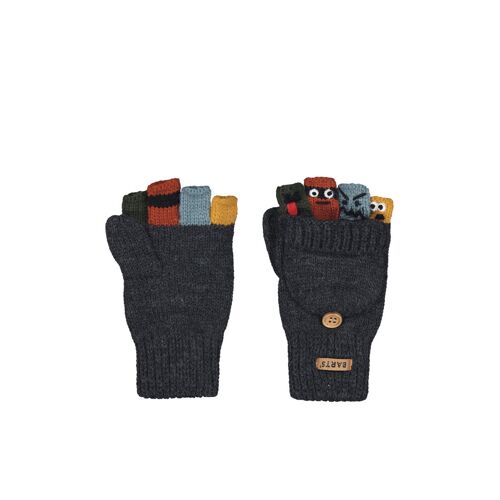 Barts Kids Puppeteer Bumgloves Grau, Kinder Fingerhandschuhe, Größe 4 - Farbe Dark Heather