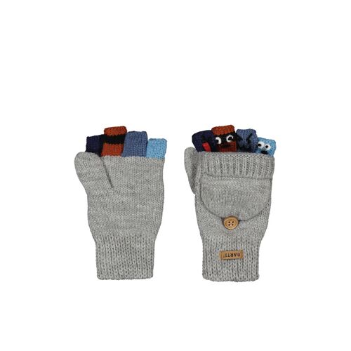 Barts Kids Puppeteer Bumgloves Grau, Kinder Fingerhandschuhe, Größe 5 - Farbe Heather Grey