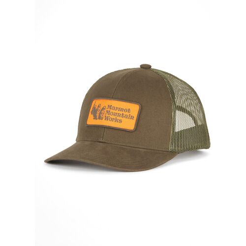 Marmot Retro Trucker Hat Grün, Caps, Größe One Size - Farbe Nori