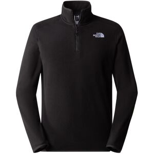 The North Face 100 Glacier 1/4 Zip Schwarz, Herren Pullover, Größe S - Farbe TNF Black