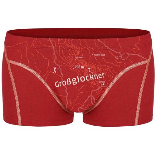 Ein schöner Fleck Erde Grossglockner Boxer Rot, Herren Kurze Unterhosen, Größe S - Farbe Karminrot