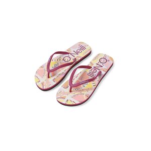 O''Neill ONeill Profile Graphic Sandals Gelb / Pink, Damen Sandalen, Größe EU 39 - Farbe Yellow Scarf Print