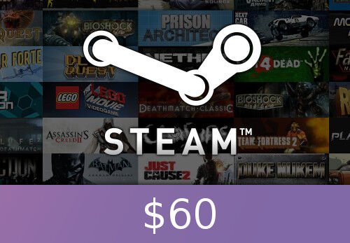 Kinguin Steam Gift Card $60 - For USD Currency Accounts Global Activation Code