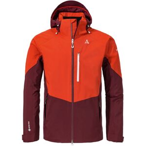 Schöffel Atmungsaktive winddichte Herren Gore-Tex® Hardshelljacke. Farbe: Farbeblock / Rot / Größe: 50