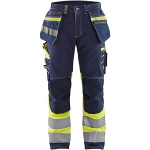 Krähe WORKWEAR Blaklader High Vis Arbeitshose mit Stretch, marine gelb, 60