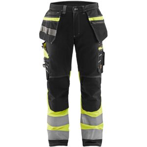 Krähe WORKWEAR Blaklader High Vis Arbeitshose mit Stretch, schwarz gelb, 60