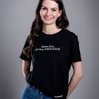 World Damn Bro Kava Damen T-Shirt Schwarz / M World Damn Bro Kava Damen T-Shirt Schwarz / M